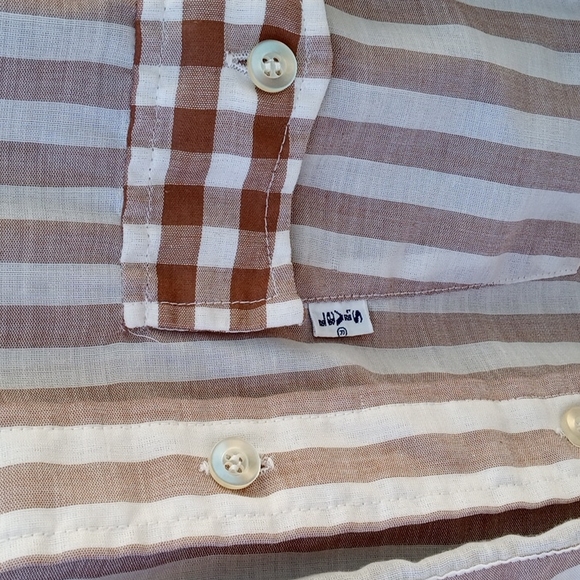 Vintage 60 70 s Levi's checkered 2 tone. Brown - Picture 3 of 8